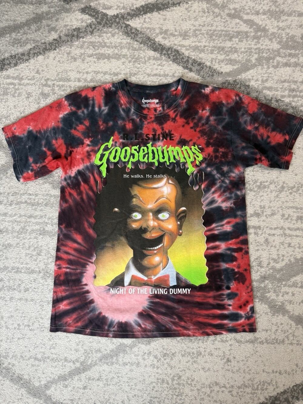 Goosebumps Tie-Dye T-Shirt Night Of The Living Dummy Cotton Men’s M Halloween
